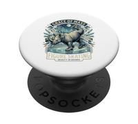 Elegante Animal Patinador de Hielo irónico Rinoceronte PopSockets PopGrip Adhesivo