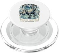 Elegante Animal Patinador de Hielo irónico Rinoceronte PopSockets PopGrip para MagSafe