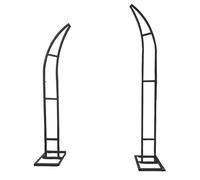 Elegante Arco Curvo para Bodas - Soporte para Flores y Globos en Forma de Cuerno de 1,5 m y 1,8 m (59 y 70,9 Pulgadas) - Impresionante decoración para Interiores y Exteriores - 3 Colores par