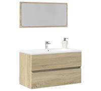 Elegante Armario de Baño con Espejo, Mueble de Madera Contrachapada Resistente, Diseño Práctico para Lavamanos, Montaje en Pared para Ahorrar Espacio, Almacenaje Extra