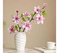 Elegante arreglo de magnolia artificial que mejora la estética de tu hogar (morado)