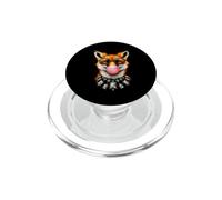 Elegante Arte de Moda de Zorro Bubblegum Vulpine PopSockets PopGrip para MagSafe