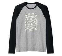 Elegante Atrevido & Drops The F-Bomb Funny Bold Statement Lover Camiseta Manga Raglan