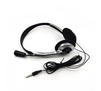 Elegante auricular con cable para portátiles con construcción de ABS resistente y perfil de ahorro de espacio, ideal para configuraciones de audio móvil y doméstico (plata)