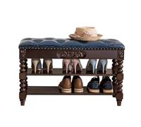 Elegante banco cambiador de zapatos de madera, reposapiés multifuncional y almacenamiento para entradas del hogar, perfecto para cambiar zapatos y vivir sin desorden