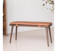 Elegante banco de comedor de madera, asiento de entrada tapizado para sala de estar, dormitorio y pasillo, decoración elegante de interiores y solución de asiento al final de la cama