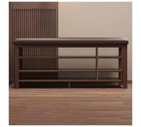 Elegante banco de entrada de madera con almacenamiento de zapatos para 4-8 pares, asiento acolchado de piel sintética para pasillo y sala de estar, disponible en 60/80/100/120 x 30 x 45 cm