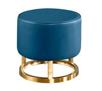 Elegante banco de tocador redondo acolchado, taburete de maquillaje y reposapiés para dormitorio, sala de estar y entrada, versátil cambiador de zapatos, decoración moderna para el hogar