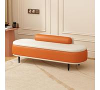 Elegante banco otomano de piel sintética para entrada y dormitorio, asiento espacioso perfecto para sala de estar y final de cama, 60 cm de largo, muebles versátiles para el hogar