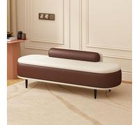 Elegante banco otomano de piel sintética para sala de estar, entrada y dormitorio, diseño versátil y moderno, perfecto para el final de la cama o reposapiés
