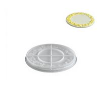 Elegante bandeja redonda de silicona de grado alimenticio con bordes en relieve para decoración del hogar y fiestas