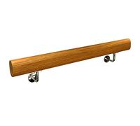 Elegante barandilla de madera de 1,9 m con soportes de acero inoxidable, uso en interiores y exteriores, perfecta para pasillos, áticos y decoración de pared, y elegante opción de 2 m disponible