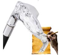 Elegante Bastón Steampunk de Aleación, Bastón Gótico de Lujo para Caballeros con Pomo en Forma de Cabeza de Perro, 93 Cm, para Cosplay y Fiestas.(Silver)