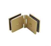 Elegante bisagra de abrazadera de baño para cristal de ducha, para cristal templado de 812 mm, diseño cuadrado para interiores contemporáneos (dorado)