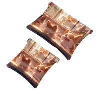 Elegante bolsa de 2 piezas de corgi-1491 de dibujos animados: bolsa de maquillaje impermeable para mujeres que viajan, multicolor, A：7.1x5.8in/18x14.8cm，B:4.7x4.5in/12x11.5cm