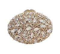 Elegante bolsa de agarre tradicional con tachuelas de cristal, cinturón modificable para mano, de lo contrario, uso de hombro, ropa formal, adición de bolso cruzado de cristal antiguo