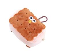Elegante bolsa de almacenamiento de monedas Capybaras con materiales de poliéster suave, adecuada para amantes de los animales y estudiantes, uso diario, marrón claro