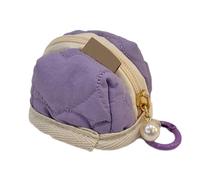 Elegante bolsa de almacenamiento organizada para auriculares que ofrece una sensación cómoda, adecuada para los amantes del estilo de vida, cómodo monedero, Purple, Mass Beauty