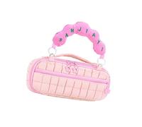 Elegante bolsa de mano con asa de transporte de niebla, compartimento espacioso para almacenamiento de suministros de oficina y escuela, estuche con patrón de nube sostenida, B