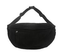 Elegante bolsa de pecho de pana, suave y duradera, con correa ajustable para el hombro, perfecta para el uso diario, Negro -, como se muestra
