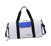 Elegante bolsa deportiva de color de contraste, correa ajustable para el hombro, gran capacidad, bolsa de viaje organizada, bolsa de deporte para gimnasio y viajes, beige, Mass Beauty