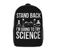 Elegante Bolsa para Portátil Laboratorio De Ciencias Divertido Químico Química Biólogo Biología Backpack Impermeable Mochila para Escuela para Viajes, Trabajo, Gimnasio, 42X32X14Cm