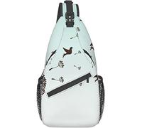 Elegante Bolso Bandolera para el Pecho Art Dandelion Doves Bloom, Bandolera Bandolera Ajustable para el Pecho