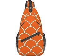 Elegante Bolso Bandolera para el Pecho con Estampado de Escamas de Sirena, Mochila de Hombro Cruzada, Bolso Ajustable para el Pecho