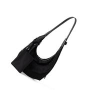 Elegante bolso cruzado de nailon de color sólido, ligero, con múltiples bolsillos, para mujer, bolsa esencial para el día a día, bolso de oficina para mujer, Black, One Size