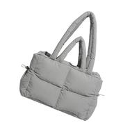 Elegante bolso de hombro acolchado espacioso bolso de mano con múltiples bolsillos, ideal para el trabajo o uso diario acolchado, Gris, Belleza masiva