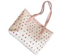 Elegante bolso de hombro con lazo para las axilas, de piel sintética, con interior espacioso, para mujeres y estudiantes universitarias, Versión Love, One Size