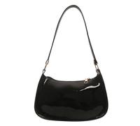 Elegante bolso de hombro de piel sintética para mujer, bolso de noche, bolso de mano en las axilas, para fiestas, damas de noche, Black, One Size
