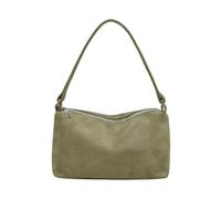 Elegante bolso de hombro para mujer, espacioso interior de piel sintética, bolso cilíndrico, ideal para el trabajo o eventos casuales, bolso de hombro retro, Green, One Size