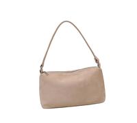 Elegante bolso de hombro para mujer, espacioso interior de piel sintética, bolso cilíndrico, ideal para el trabajo o eventos casuales, bolso de hombro retro, beige, One Size