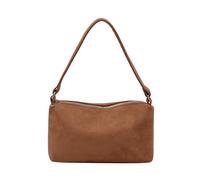 Elegante bolso de hombro para mujer, espacioso interior de piel sintética, bolso cilíndrico, ideal para el trabajo o eventos casuales, bolso de hombro retro, Khaki, One Size