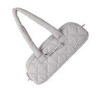 Elegante bolso de hombro para viajeros de otoño con lazo suave acolchado a cuadros patrón de pan estilo bolso acolchado bolso de hombro acolchado con lazo, Gray, One Size
