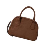 Elegante bolso de mano de inspiración coreana, ligero, práctico bolso cruzado de gamuza para viajes esenciales diarios, Café