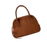Elegante bolso de mano de inspiración coreana, ligero, práctico bolso cruzado de gamuza para viajes esenciales diarios, Marrón