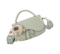 Elegante bolso de mano de poliuretano resistente al desgaste, compartimentos espaciosos, diseño ergonómico, moderno, para mujer, esencial, espacioso, resistente al desgaste, Green, One Size