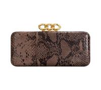 Elegante bolso de noche de piel sintética con hebilla dorada y cadena desmontable para bailes de graduación y ocasiones especiales, 5, 480.00x260.00x220.00mm/18.9x10.24x8.66inch, Clásico