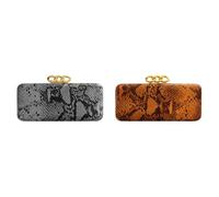 Elegante bolso de noche de piel sintética con hebilla dorada y cadena desmontable para bailes de graduación y ocasiones especiales, 1 + 3, 480.00x260.00x220.00mm/18.9x10.24x8.66inch, Clásico