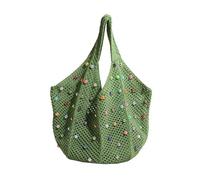Elegante bolso de playa junto al mar, mano tejido punto for vacaciones