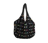 Elegante bolso de playa junto al mar, mano tejido punto for vacaciones