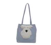 Elegante Bolso Escolar con Patrón De Perro PU De Hombro Mochila Espacioso Organizado para Mochila Escolar Esencial