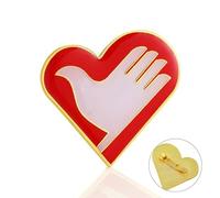 Elegante Broche Con De Corazón Accesorio Único Corazón Voluntario Pin Solapa Delicado Para Acto Apoyo Broche Caridad