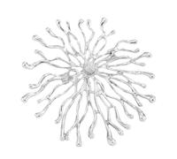 Elegante broche con forma de divinidad del, acabado metálico, elegante broche de ramillete, joyería para atuendos informales y formales, diseño artístico