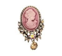 Elegante broche de aleación con cierre seguro y adorno de cristal. Diseño elegante regalo para mujer. Broche con cierre seguro y adorno de cristal, talla única, como se describe