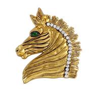 Elegante broche de aleación con diseño de signo del zodiaco con cierre seguro para decoración de atuendos, Einheitsgröße, como se describe