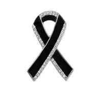 Elegante broche de aleación de cinta negra para eventos formales, trajes casuales y accesorios, adorno de pecho, joyería versátil, talla única, como se describe