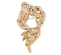 Elegante broche de aleación en tono K dorado o blanco, elegante pin de solapa, ideal para mejorar atuendos profesionales e informales, talla única, como se describe